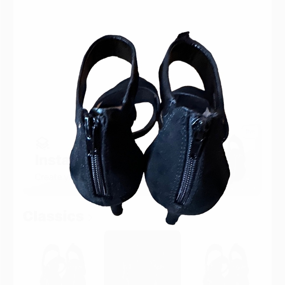 Style & Co Paycee Two-Piece Dress Sandals Black Size 8W‎ EUC - Picture 4 of 9
